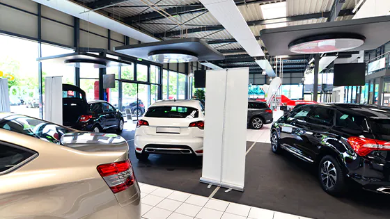&eacute;clairage concessions automobiles