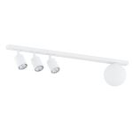 Emibig Plafondlamp Baster Staal Wit | Geschikt voor 3x GU10 - Max 8W, 1x E14 - Max 10W