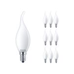 Voordeelpak 10x Philips Corepro LED Kaars E14 Gebogen-tip Mat 2.2W 250lm - 822-827 Dim To Warm | Dimbaar - Vervangt 25W