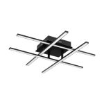 Eglo Wand en Plafondlamp Lasana 3 Staal Aluminium Zwart 5.3W 700lm - 830 Warm Wit | IP20 