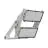 Ledvance LED Floodlight Max Radial 10 Aluminium Grijs 900W 154800lm 180D - 830 Warm Wit | IP66 - Symmetrisch