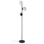 Nordlux Lilly Vloerlamp Metaal en Glas Zwart | Geschikt voor 3x E14